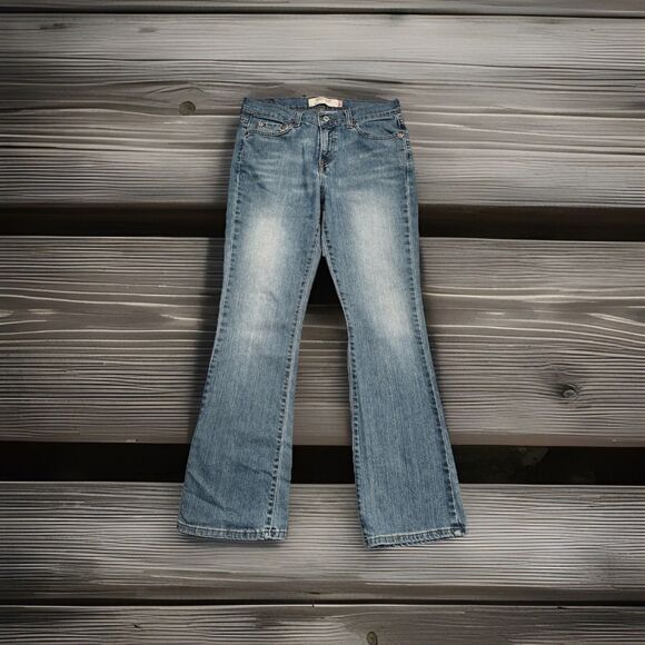 Levis 515 Bootcut Jeans 8 (31x31) Blue Mid Rise Denim Stretch Womens - Picture 1 of 8